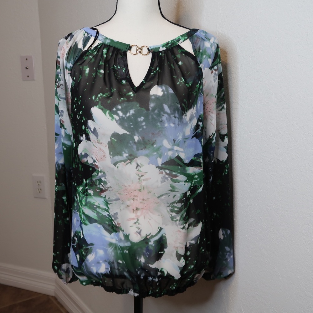 Jennifer Lopez Long Sleeve Blouse Size L